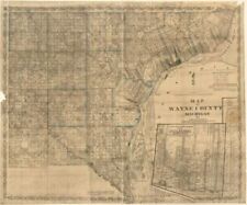1855 Map| Map of Wayne County, Michigan : exhibiting the names of the original p picture