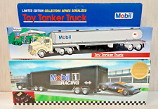 1994 MOBIL 1 RACING RACE CAR CARRIER (SERIALIZED EDITION) 1993 TOY TANKER TRUCK picture