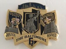 Rare Large Baltimore Maryland Police 6 “ Cover Your Six” Police Challenge Coin picture