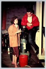 Actors Natalie Wood James Dean on 1955 Rebel Without A Cause Movie Set Postcard picture
