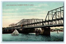 c1910's Long Drawbridge Hudson River At Albany New York NY Antique Postcard picture