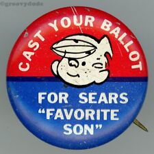 1968 Dennis the Menace Sears Favorite Son - Cast Your Ballot Pin Pinback Button picture