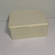 Vintage TUPPERWARE Large Square Keeper 13 x 5-1/4 166-4 & Lid Square Seal 223- picture