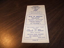 OCTOBER 1956 C&NW CHICAGO TO CRYSTAL LAKE FORM 12 CONDENSED PUBLIC TIMETABLE  picture