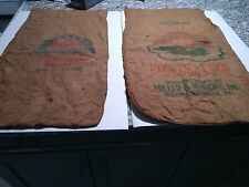  2 Vintage Large Burlap Feed Bags  Pennsylvania ( clean ) picture