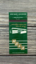 Vintage MBLA Mutual Building And Loan Association Matchbook Cover Advertisement  picture