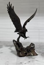 Vintage Ronald Van Ruyckevelt 1990 Wings Of Glory Solid Bronze Eagle Statue #784 picture