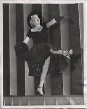 1955 Press Photo Silent Film Actor Mae Murray Dances for Radio Studio Audience picture