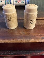Antique Japanese/ Chinese Bone Small Salt Pepper shakers picture