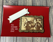 Vintage To Father On His Day Red Ad Photo 9.5” x 6.5” picture