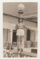 Pretty Cute Chubby Young Woman Cute Face Cheeks Lady Female Leggy 1950s Photo picture