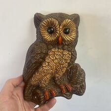 Vintage Owl Wall Hanging Art Decor Owl 7”x5”(Foamcraft) Plaque picture