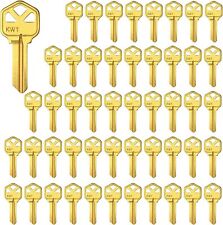 Brass Finish Key Blanks KW1 Uncut Blank Keys Pack of 50 Keys picture