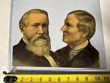 Rare 1888 Pair Campaign Jugate Benjamin Harrison Grover Cleveland picture