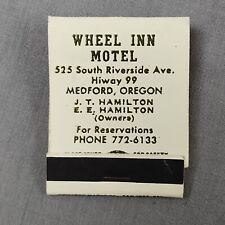 Wheel Inn Motel Matchbook Medford Oregon Unstruck Front Strike Vintage  picture