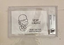 Beetle Bailey-Mort Walker Autograph & Original Sketch / BECKETT Certified picture
