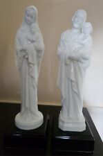 Vintage St Joseph And St Mary and Baby Jesus 10.5” Religious Statue Hard Plastic picture