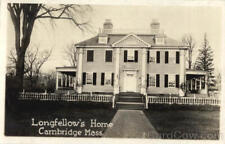 RPPC Cambridge,MA Longfellow's Home Middlesex County Massachusetts Postcard picture