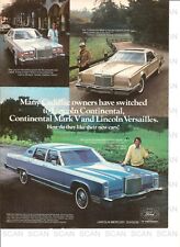 1978 Lincoln Continental Vintage Magazine Ad  Continental, Mark V, Versailles picture