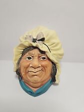 Vintage 1964 Bossons Head wall sculpture Dickens' Sarah Gamp Chalkware England picture