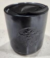 Starbucks Ceramic Double Wall Tumbler 8oz Iridescent Black/Blue With Siren Logo picture