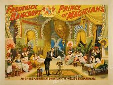 1895 Prince of Magicians Frederick Bancroft - Vintage Style Magic Poster - 18x24 picture