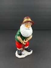 Vintage Golfing Santa Claus Standing Christmas Holiday Ornamen Greenbrier Int'l. picture