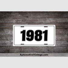 1981 Car Year License Plate picture
