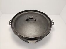 Bruntmor Pre-Seasoned Cast Iron Dutch Oven with Flanged Lid Cover, Camping Camp picture