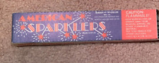 EMPTY BOX OF AMERICAN SPARKLERS MADE IN AMERICA picture