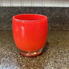 Glassybaby Seattle Sunset Orange Votive Candle Holder Rare NWT picture