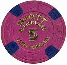 Hyatt NCV $5 Casino Chip, Lake Tahoe “Rare”H&C Mold- 1980’s picture