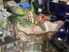 FITZ & FLOYD CLASSICS - Ocean Seashell Condiment/ Candy Dish W Lid picture