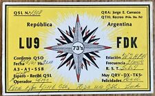 QSL Card - Recreo Argentina  Jorge E. Carrasco  LU9FDK  1967  Artistic Postcard picture