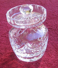 Vintage Waterford Cut Crystal Glass Sugar Mustard Jelly 3-1/4