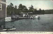 East Berne New York NY Warner's Lake Bathing Swimming c1910 Vintage Postcard picture