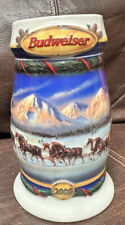 BUDWEISER 2000 Holiday in the Mountains Beer Stein Mug Collectible picture