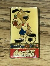 Coca-Cola World Cup USA 1994 VTG Lapel Pin USA Running Dog Soccer Advertisement picture