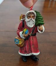 Vintage 80's Old Timey Victorian Plastic Santa Claus Father Christmas EUC picture