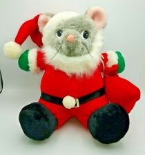 Vintage Jc Penney Plush Santa Claus Mouse Stuffed Animal Christmas Toy 12