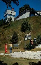 Blockhouse Old Fort Mackinac ~ Mackinac Island Michigan ~ 1950s vintage postcard picture
