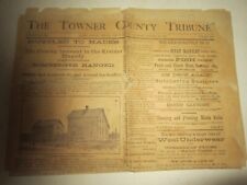 Cando Towner County Tribune North Dakota 1884 Newspaper Incredibly Early Scarce picture