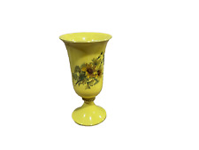 Italian handmade vase Florentine with daisy & gold accents picture