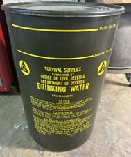 Department of Civil Defense Survival Drinking Water Drum 17.5 Gal FALLOUT STYLE picture