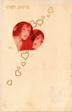 JOZSA CARL PC, LADIES IN HEART COVER, ART NOUVEAU, Vintage Poscard(b48508) picture