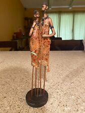 African Couple Statue Figurine Ethnic African Art Vintage African Couple Art picture