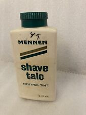 Vtg Mennen Shave Talc For Men Natural Tint 4oz Plastic Container Made In USA picture