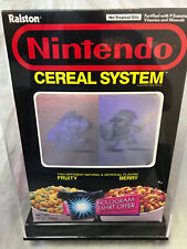 Authentic 1989 Nintendo Cereal System Holographic Box w/Protective Display Case picture