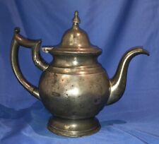 1820-American Fine Pewter Teapot - Thomas D. & Sherman Boardman -TD&SB picture