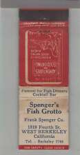 Matchbook Cover - California - Spenger's Fish Grotto West Berkeley, CA picture